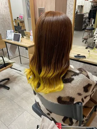 セミロング 浅川恵太/縮毛矯正 /ブリーチ縮毛矯正のヘアスタイル