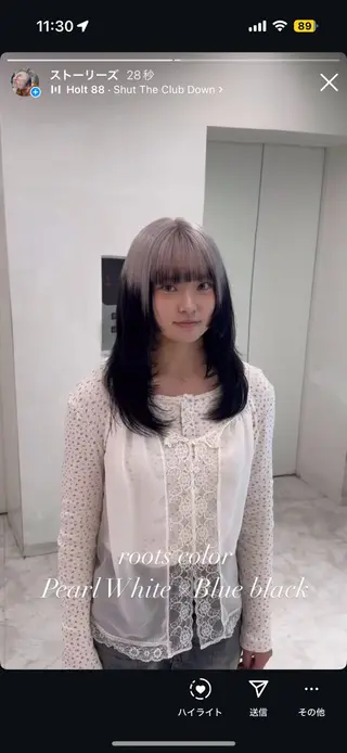 ロング カラー ヘアアレンジ ハイトーン艶カラー 🤍ゆうひのヘアスタイル