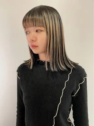 ミディアム カラー SALOWIN所属・ブリーチ✨ ボブ🪢レイヤーのヘアスタイル