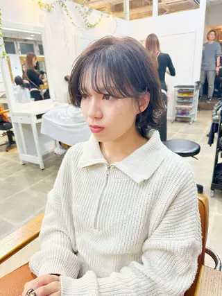 ミディアム カラー newline銀座所属・👑銀座ショート/ 絶壁補正/金子涼👑のヘアスタイル
