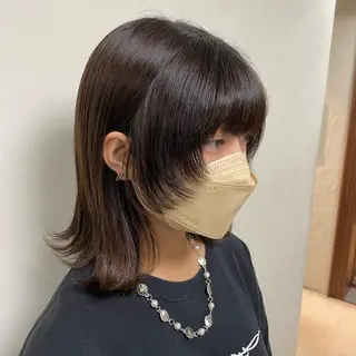 ミディアム カラー ヘアアレンジ maoブリーチ無し 似合わせカラーのヘアスタイル