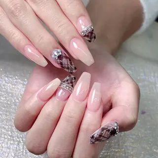 ネイル 長いだし/スカルプ/ パラシェルN.oneのネイルデザイン