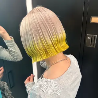 ミディアム カラー デザインカラー 🥨HAZUKiのヘアスタイル