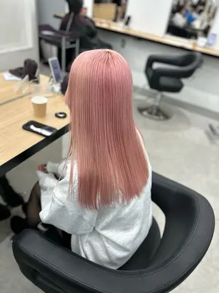 ロング カラー ヘアアレンジ トレンドモテカラー 🩷色落ちまで可愛くのヘアスタイル