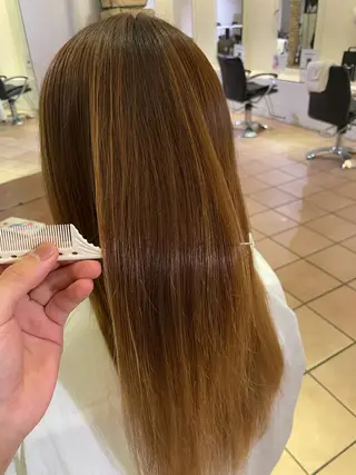 ロング 髪質改善 SHEER. 大阪梅田所属・髪質改善/ 梅田中崎町/宮里のヘアスタイル