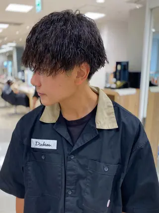 ミディアム パーマ 銀座/ハイライト特化 🌿ブリーチ/片山のヘアスタイル