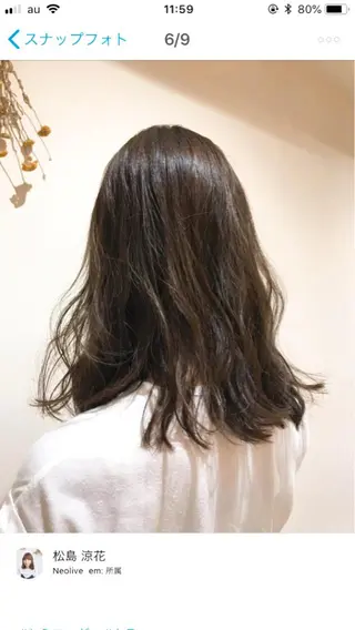 セミロング カラー 松島 涼花のヘアスタイル