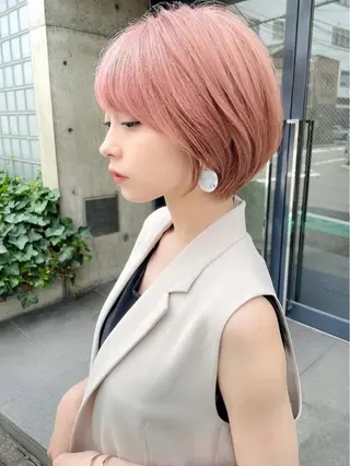 ショート レイヤー/韓国 ハイトーン興津史弥のヘアスタイル