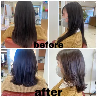 セミロング 金沢美容室 KUSHUKAのヘアスタイル