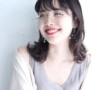 セミロング カラー 🫧透明感カラー/ ボブ/小笠原汐海🪽のヘアスタイル