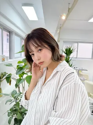 ショート カラー パーマ ヘアアレンジ 🍀髪質改善 ケアカラーrootsのヘアスタイル