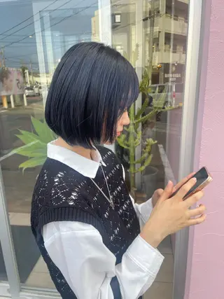 ショート カラー ひなた 艶カラー/渋谷のヘアスタイル