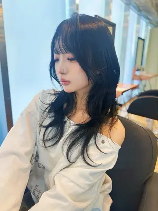 ロング レイヤー/顔周り 田山　穂波のヘアスタイル