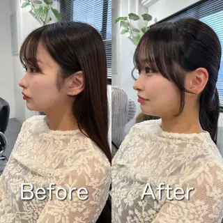 ミディアム カラー ❤️ショートカット ・顔周りカット❤️のヘアスタイル