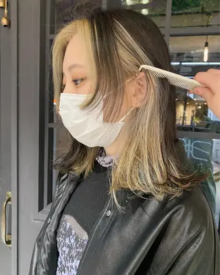 ミディアム カラー コマツリサ ROCCO eastのヘアスタイル