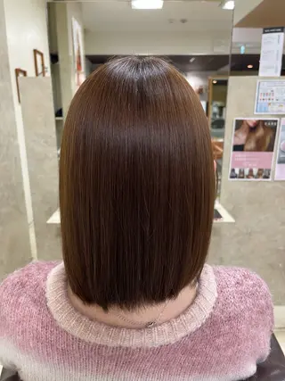 セミロング CARE SHINSAIBASHI所属・縮毛・酸性ストレート 特化のヘアスタイル