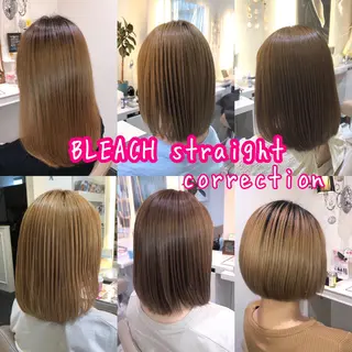 ショート パーマ 安井　昴 💫ブリーチ縮毛矯正のヘアスタイル