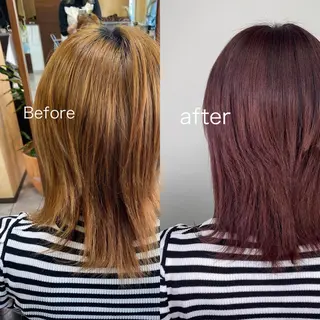 ショート カラー ヘアアレンジ HAIRSALONLOOP所属・川上 麻梨阿のヘアスタイル