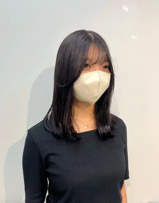 セミロング カラー 顔まわり/ボブウルフ 🤍愛唯(めい)のヘアスタイル