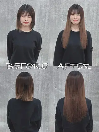 ロング カラー ヘアアレンジ LIP 大阪本店 エクステ 堀谷和孝のヘアスタイル