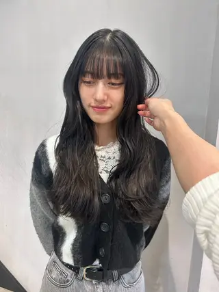 ロング レイヤーカット/ツヤ 縮毛矯正/アチワのヘアスタイル