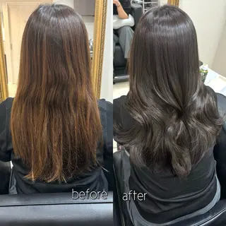 セミロング カラー パーマ ヘアアレンジ 小野寺瑞希 /最小顔カットのヘアスタイル