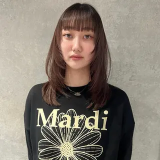 セミロング AI TOKYO　S所属・mizuki 【韓国レイヤー】のヘアスタイル