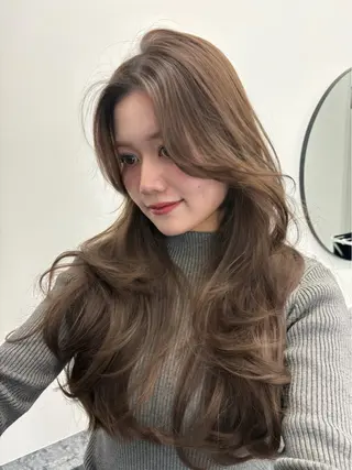 ロング カラー Ardore 韓国風カラー大阪のヘアスタイル