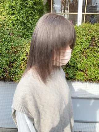 ミディアム カラー y.s.h所属・ハイトーンカラー🌈 メンズパーマ鈴木康平のヘアスタイル