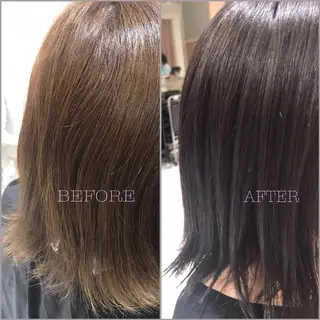 ミディアム カラー オリーブ透明感カラー 表参道/MIKUのヘアスタイル