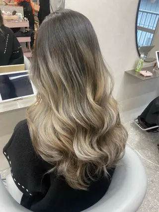 ロング カラー 新宿/韓国ヘア 中明度カラー/かやのヘアスタイル