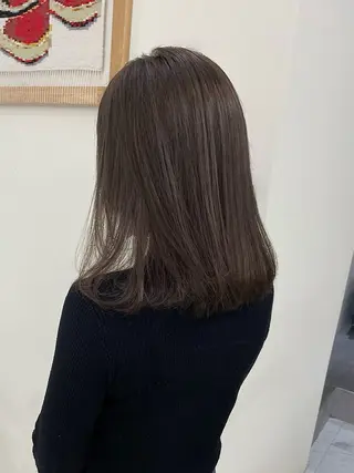 セミロング カラー ヘアアレンジ maoブリーチ無し 似合わせカラーのヘアスタイル