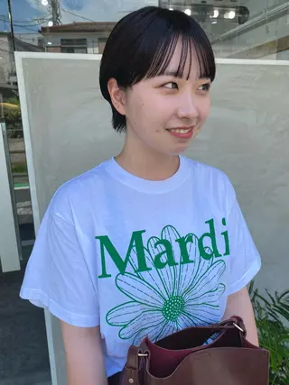 ショート カラー 森貴裕/ベージュ/ パーマ/オリーブのヘアスタイル