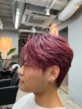 ショート カラー メンズ Alo所属・💥メンズパーマ /表参道/モント💥のヘアスタイル