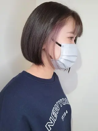 ショート 🇰🇷透明感×ハイ トーン🌟tomoのヘアスタイル