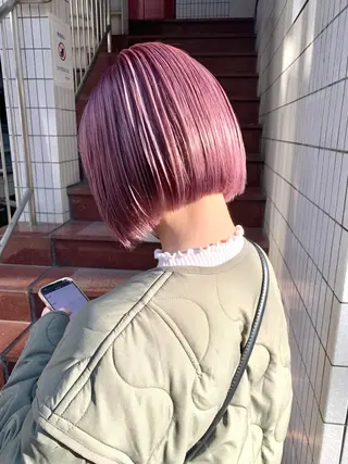 ミディアム カラー ヘアアレンジ ハイトーン/美髪矯正 🍃大江拓実のヘアスタイル