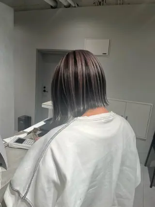 ロング カラー ケアブリーチ 若杉圭大のヘアスタイル