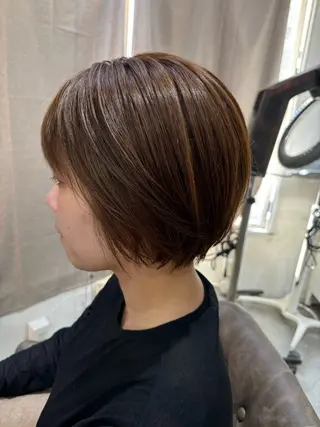 ショート カラー ショート・パーマ・デ ザインカラー/むつみのヘアスタイル