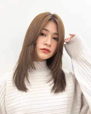 ミディアム カラー 縮毛矯正 /横山陸人のヘアスタイル