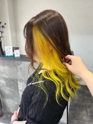 ロング カラー FERIA あべの yumeho🍭のヘアスタイル