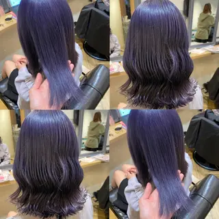 セミロング カラー 艶カラー/韓国顔周り 🎀mamiのヘアスタイル