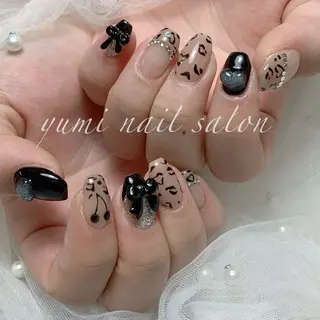 ネイル yumiジェル& チップ長さだしのネイルデザイン