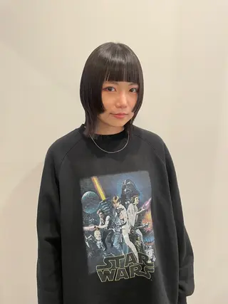 ミディアム カラー 渋谷 留菜のヘアスタイル