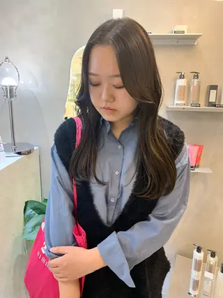 ロング カラー 韓国ヘア🇰🇷/ 顔周り/松田光里のヘアスタイル