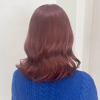 ミディアム 盛れる暖色🎀ガーリ ーヘア🎀きっかのヘアスタイル