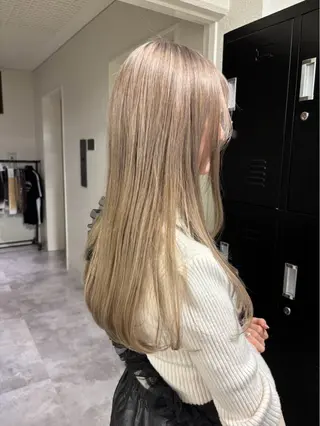 ロング カラー Maison 心斎橋店所属・メンズ特化パーマ/ ハイトーンブリーチのヘアスタイル