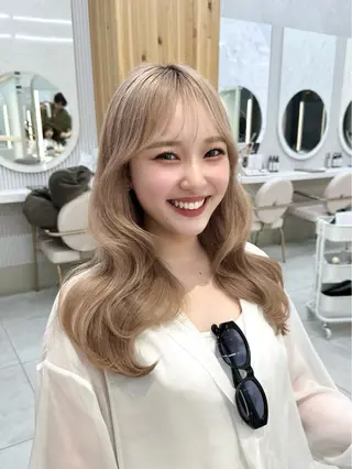 ロング カラー 🇰🇷韓国風くびれ ヘア🇰🇷中村優大のヘアスタイル