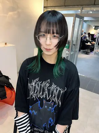 セミロング 【ロングウルフカット 姫カット】伊藤裕哉のヘアスタイル