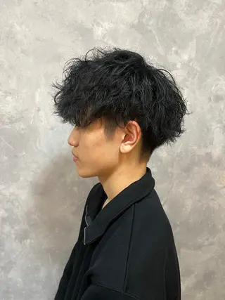 パーマ メンズ 西新/siohair 似合わせ/石尾刻矢のヘアスタイル