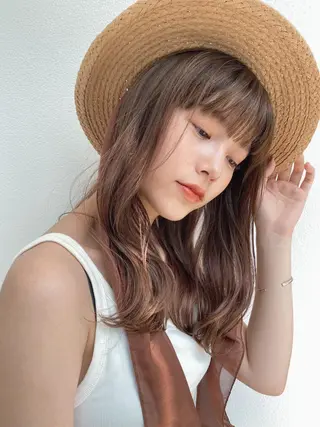 ロング カラー パーマ ヘアアレンジ メンズ キッズ ネイル マツエク・マツパ モリモト サナのヘアスタイル